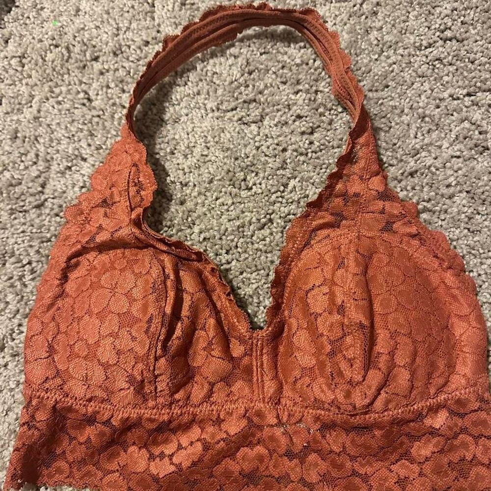 Aerie Women's Orange and Pink Bra